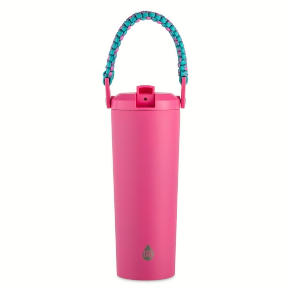 TAL Stainless Steel Hudson Paracord Handle Water Bottle 24oz, Pink