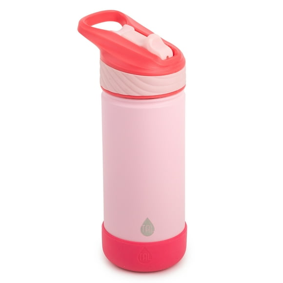 TAL Stainless Steel Ranger Straw Kids Water Bottle 18oz, Pink