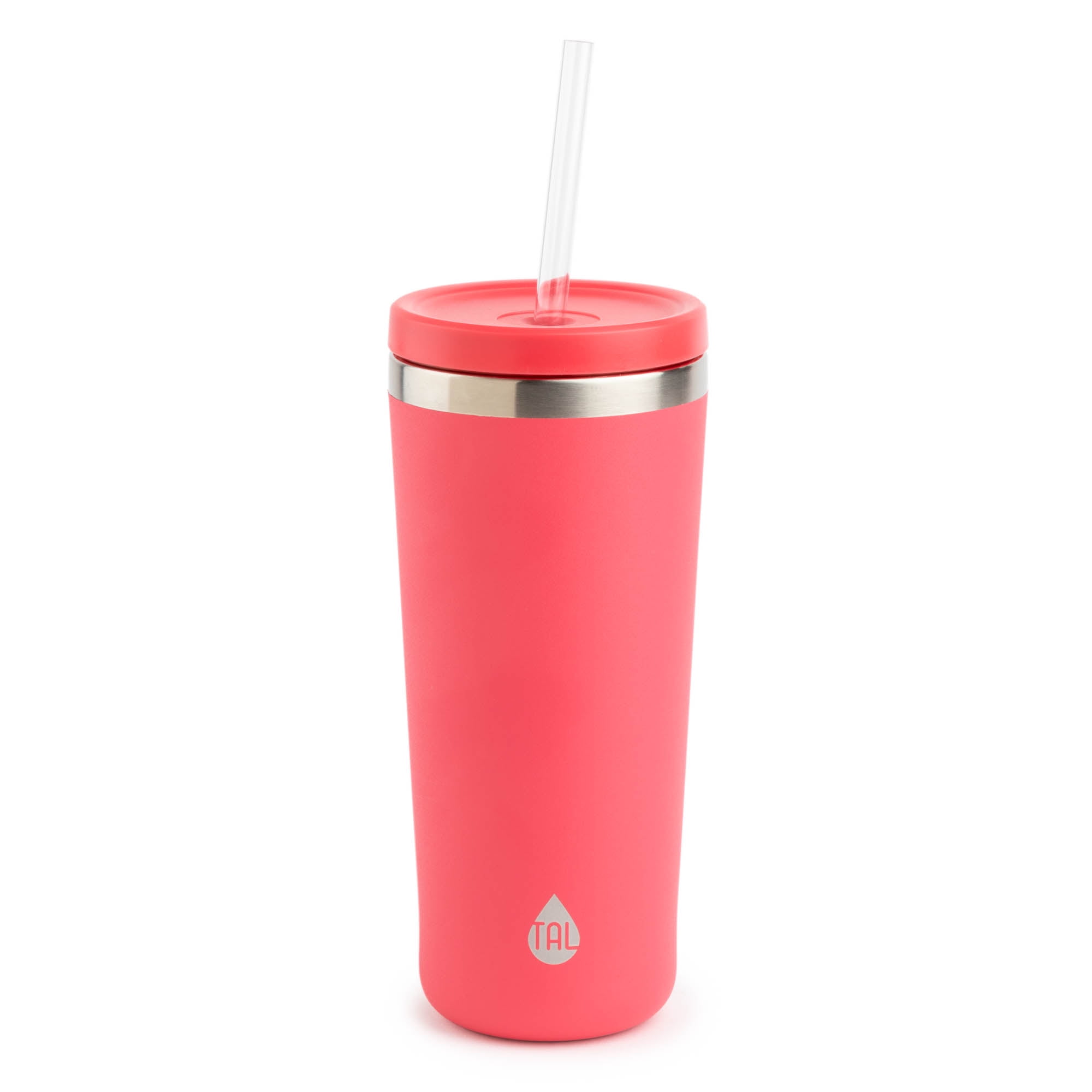 TAL Stainless Steel Coolie Tumbler with Straw 24 fl oz, Green Leaf -  Tumblers