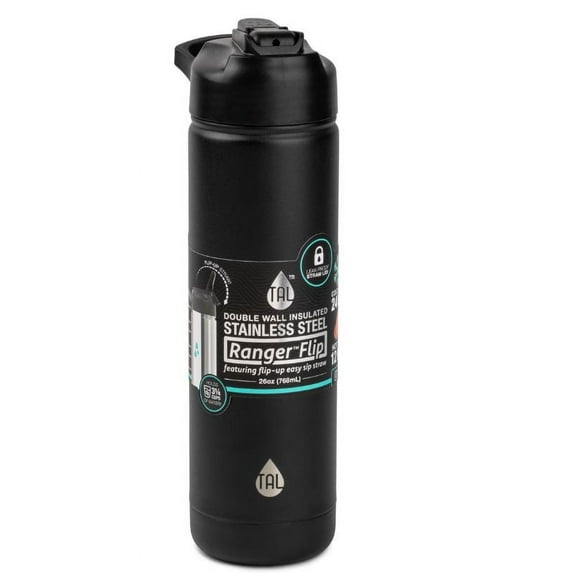 TAL Stainless Steel Ranger Tumbler Water Bottle 26 fl oz, Black