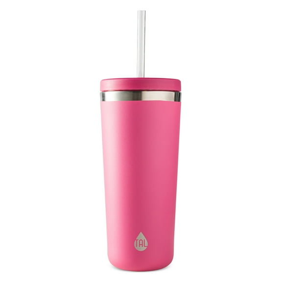 TAL Stainless Steel Ranger Tumbler with Straw 24oz, Pink