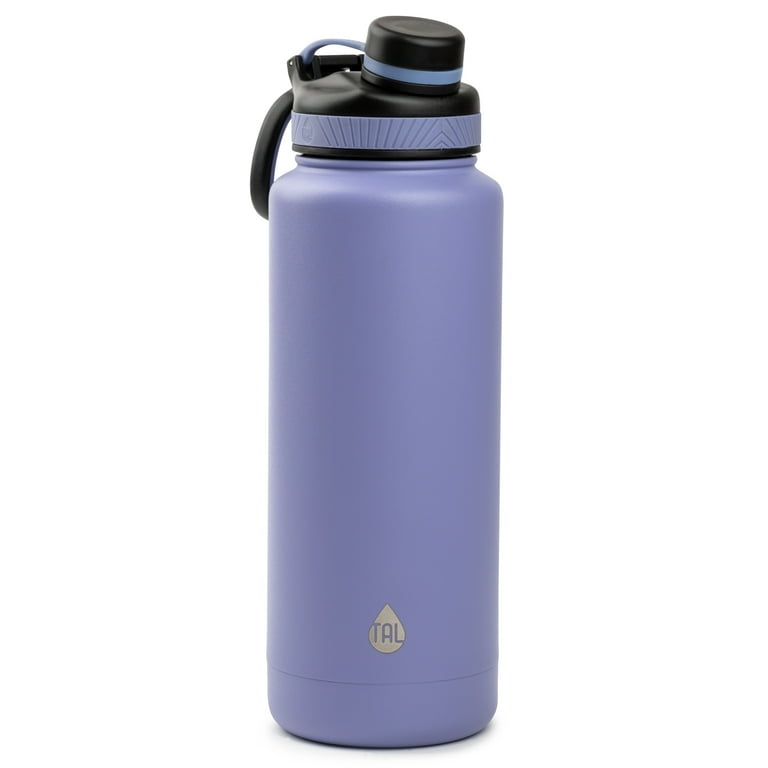 Checkered Pastel Icons Metal Water Bottle