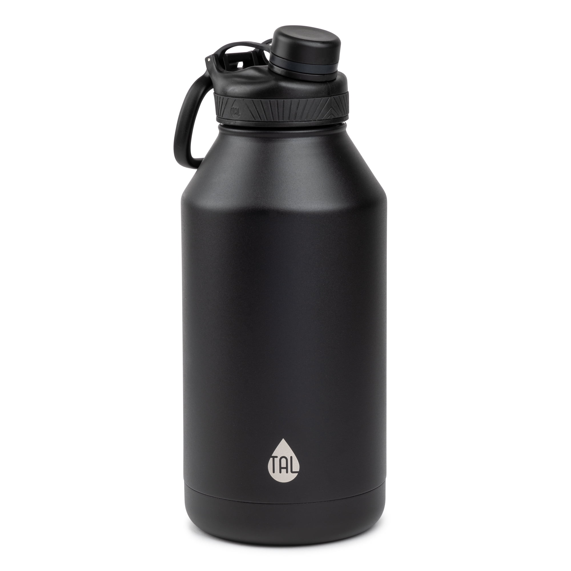Tal 64 oz Ranger Black Stainless Steel Thermos - Water Bottle Wide Mouth  WM2000