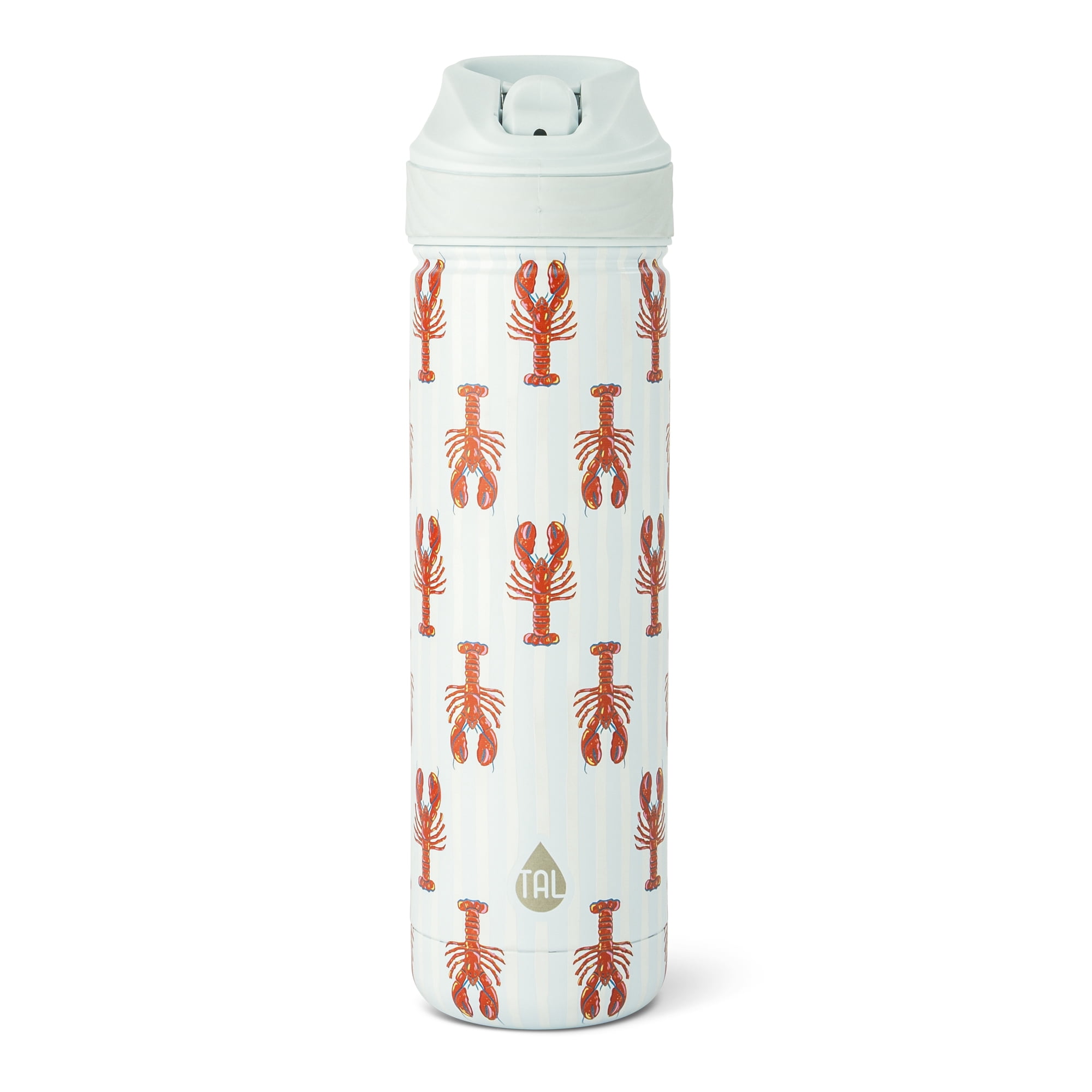 TAL 26oz Stainless Steel Ranger Water Bottle with Easy Sip Straw, Lobster