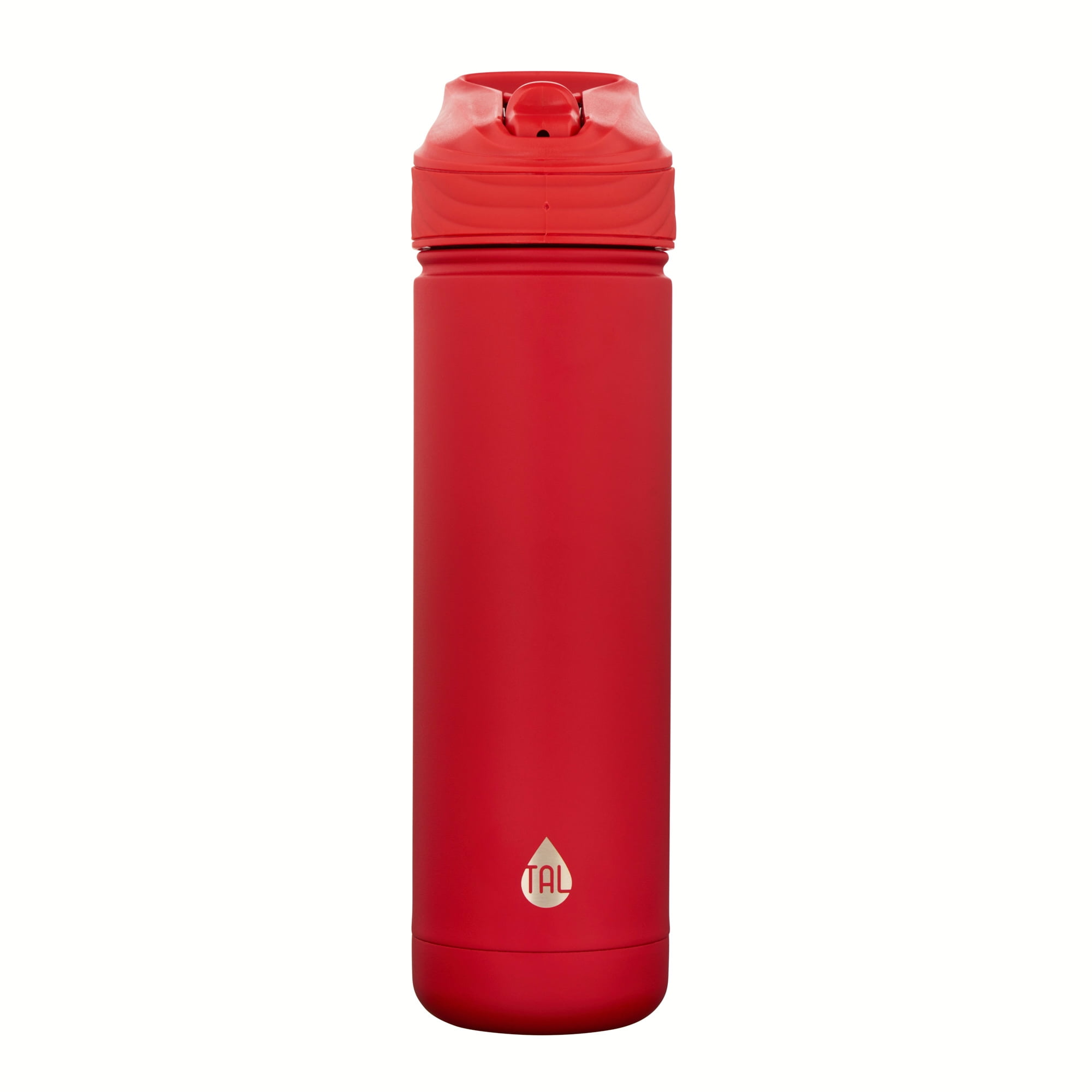 TAL Stainless Steel Ranger Water Bottle with Easy Sip Straw 26 fl oz, Red