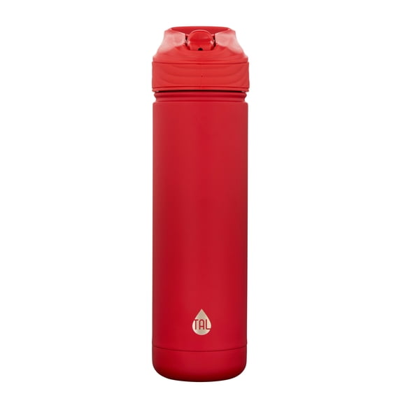 TAL Stainless Steel Ranger Water Bottle with Easy Sip Straw 26 fl oz, Red