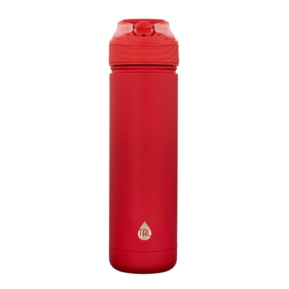 TAL Stainless Steel Ranger Water Bottle with Easy Sip Straw 26 fl oz, Red