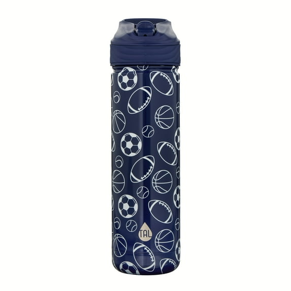 TAL Stainless Steel Ranger Water Bottle with Easy Sip Straw 26 fl oz, Sports Print