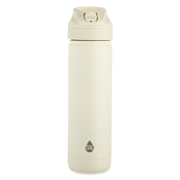 TAL 26oz Stainless Steel Ranger Water Bottle with Easy Sip Straw, Cream