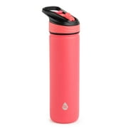 TAL Stainless Steel Ranger Water Bottle with Easy Sip Straw 26 oz, Pink