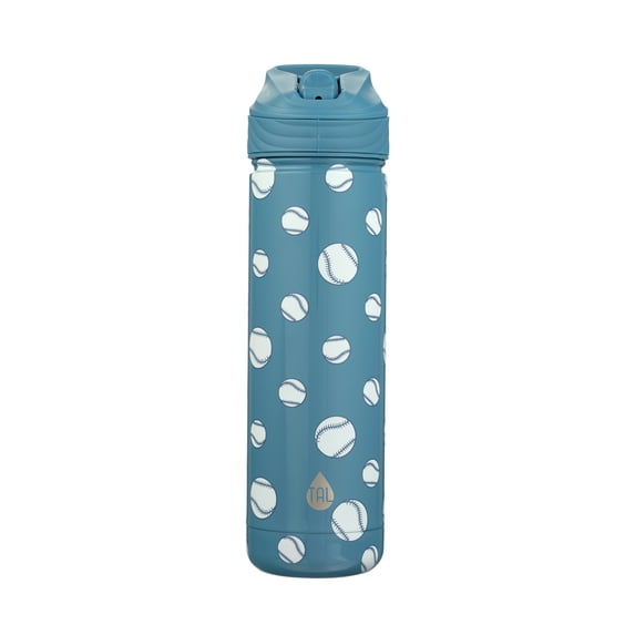 TAL 26oz Stainless Steel Ranger Water Bottle with Easy Sip Straw, Baseball