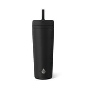 TAL 24oz Stainless Steel Rowan Tumbler with Silicone Straw, Black