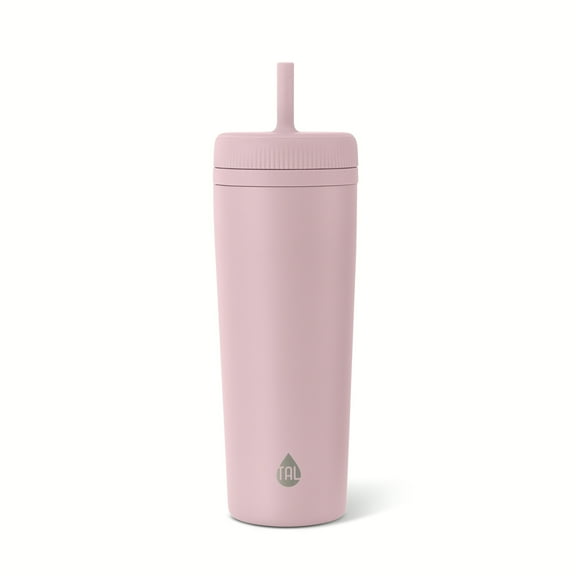 TAL 24oz Stainless Steel Rowan Tumbler with Silicone Straw, Mauve