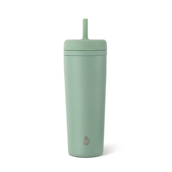 TAL 24oz Stainless Steel Rowan Tumbler with Silicone Straw, Sage