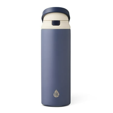 TAL Stainless Steel 2-in-1 Straw and Chug Water Bottle with Push Lid 24 fl oz, Navy