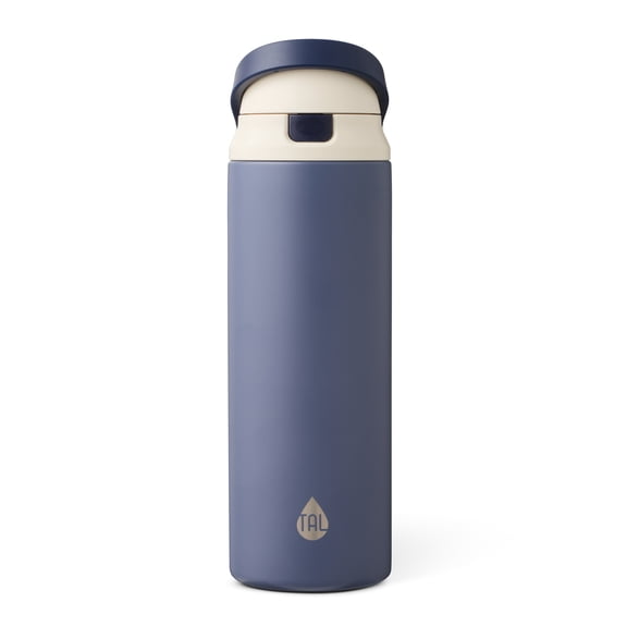 TAL 24oz Stainless Steel 2-in-1 Water Bottle with Straw and Chug Lid, Navy