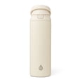 thumbnail interactive-video image 1 of TAL 24oz Stainless Steel 2-in-1 Straw and Chug Water Bottle with Push Lid, Cream, 1 of 10