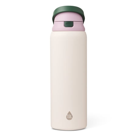 TAL 32oz Stainless Steel 2-in-1 Water Bottle with Straw and Chug Lid, Blush