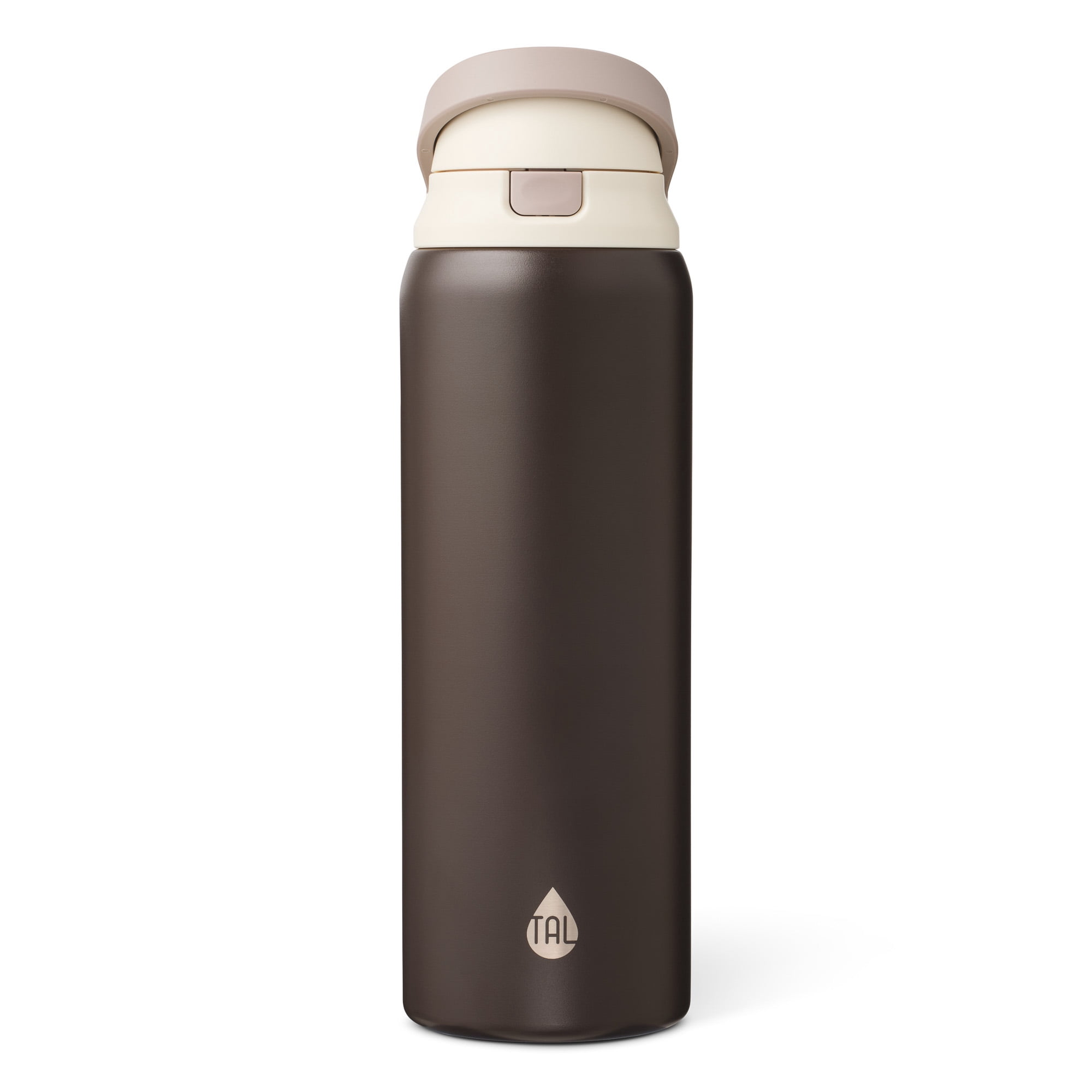 TAL 32oz Stainless Steel 2-in-1 Water Bottle with Straw and Chug Lid, Mocha