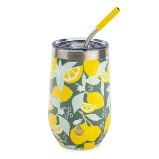 Lemonade tumbler topper, lid topper for metal tumbler, lemon and