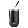 thumbnail image 1 of TAL Stainless Steel Wine Tumbler with Straw 16oz, Black Shimmer, 1 of 5