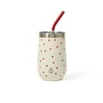 thumbnail image 1 of TAL Stainless Steel Wine Tumbler with Straw 16oz, Hearts, 1 of 6