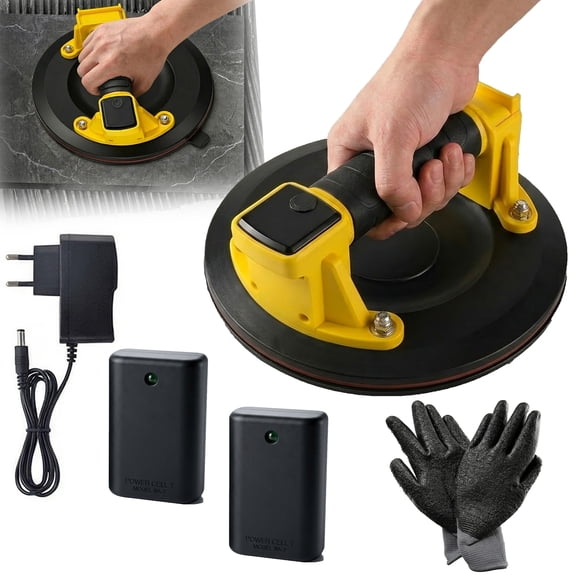 TALADO Electric Suction Cups for Glass Lifting: 8" Tile Suction Cup Lifter with Handle and Pump, 260KG Load Capacity Heavy Duty Vacuum Lifter for Lifting Large Tile, Granite, Metal, Windows