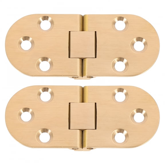 TALENO 1 Set 2Pcs Practical Brass Flips Tops Hinges Folding Flips Hinges (Golden)