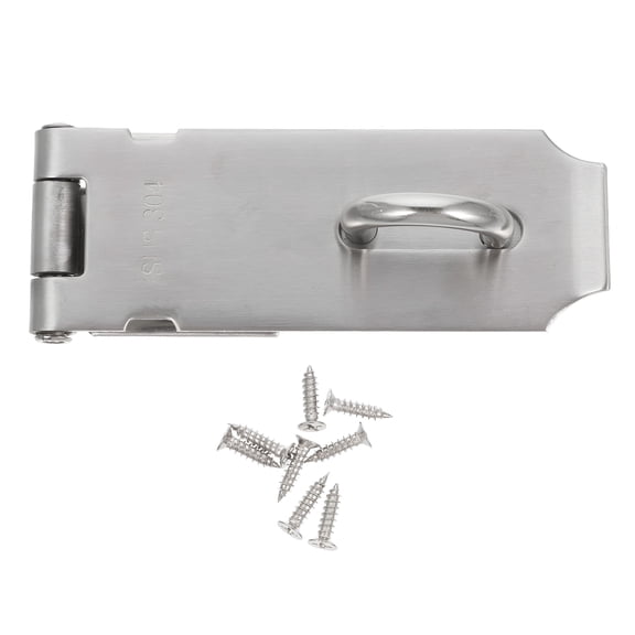 TALENO 1 Set Door Locks Hasp Latch Stainless Steel Clasp Hasp Safety Gate Lock Hasp with Screws