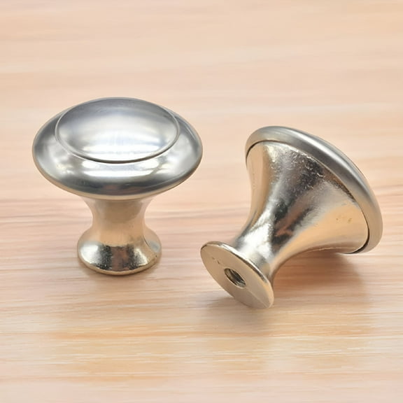TALENO 10 Pack Brushed Satin Nickel Cabinet Knobs - Round Drawer Pulls for Kitchen Cabinets - Refresh Dresser Handle and Cupboard Door - Home Improvement and Remodeling - 30mm Diameter knob