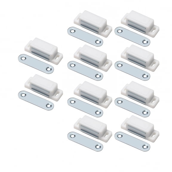 TALENO 10 Pcs Cabinet Catch Closures, Magnetic Door Catches for Kitchen Cupboards, Plastic Shutter Closet Door Locks with 6KG Pull Strength