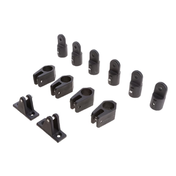 LADYGYM 12pcs 3 Bow Boat Bimini Top Fittings Hardware Nylon Jaw Slide Hinges