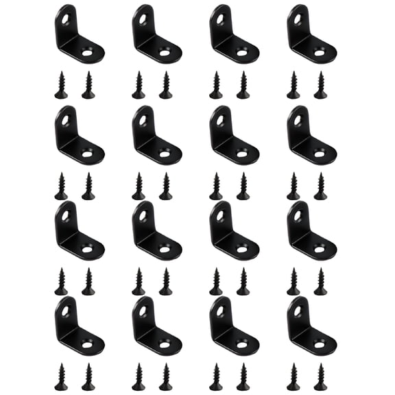 TALENO 16PCS Thickened Corner Brace 90 L-shaped Right Angle Bracket with 32PCS Screws