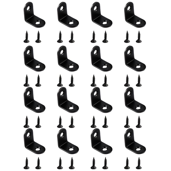 TALENO 16PCS Thickened Corner Brace 90° L-shaped Right Angle Bracket with 32PCS Screws