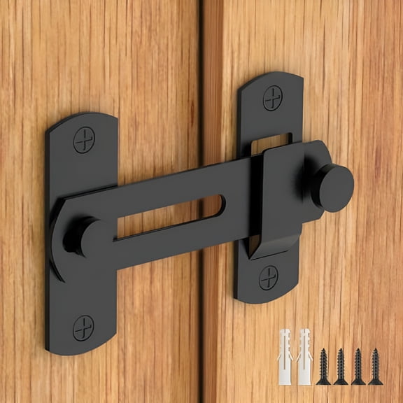 TALENO 180 Degree Sliding Barn Door Lock for Privacy - Barn Door Locks and Latches for Barn Door,Pet Door,Bathroom,Outdoor,Garage,Window,Sliding Door