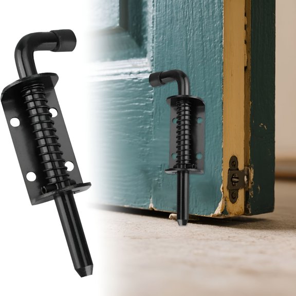 TALENO 2-Pack 5 Inch Spring Loaded Barrel Bolt Latch, Heavy Duty Steel