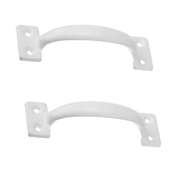 TALENO 2-Pack White Screen Door Handles, 6-Inch Keyless Gate Lever, Heavy Duty Ergonomic Pull for Interior and Exterior
