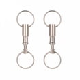 thumbnail image 1 of TALENO 2 Pcs Detachable Pull Apart Key Rings Keychains Double Rings Design Quick Release Key Chain, 1 of 7