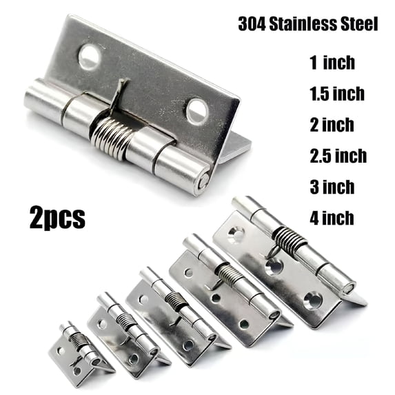 TALENO 2 Pcs Small Spring Hinges Self Closing Loaded Door Hinges 1.5 ...