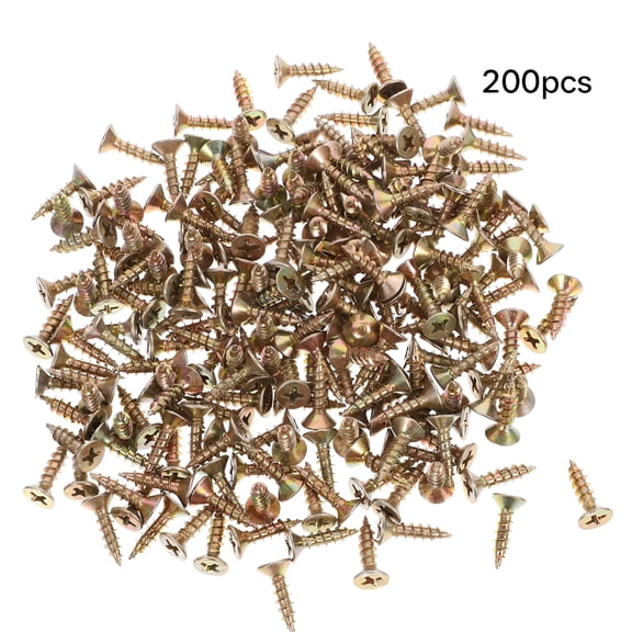 TALENO 200 Pcs Wood Screws Small Tiny Galvanized Iron Self Tapping Self-tapping Short Hair