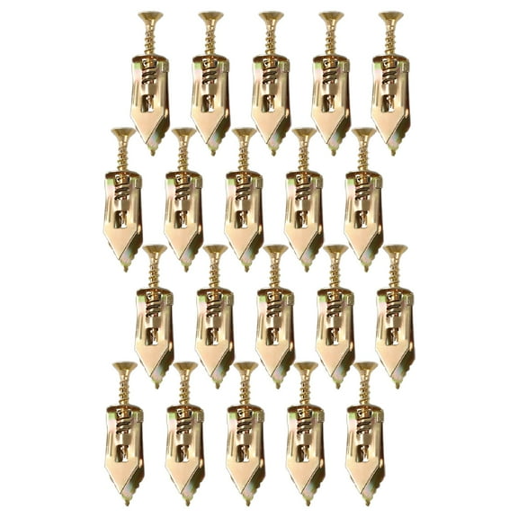 TALENO 20Pcs Expansion Screw Self Drilling Drywall Anchors - Carbon Steel Gypsum Board Wall Anchor Bolts for Hanging Picture Frames, Wall Lights