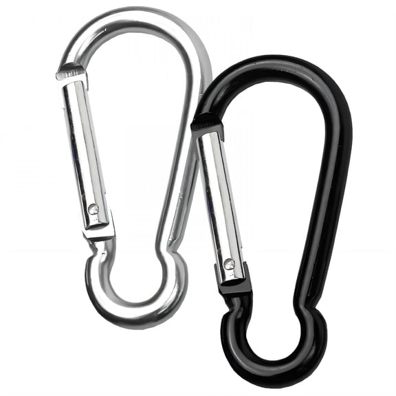 TALENO 2Pcs Carabiner Clip,Pressure Frame Aluminum Alloy Small Carabiner Clip,Flexible Match 3.03"*1.46" Carabiner for Keys,Colormixing1,200N