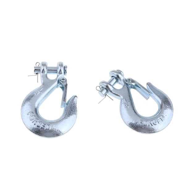 TALENO 2pcs 1/4 inch Clevis Slip Hook with Safety Heavy Stainless Steel Towing Winch Cable Hooks for ATV Trailer Boat