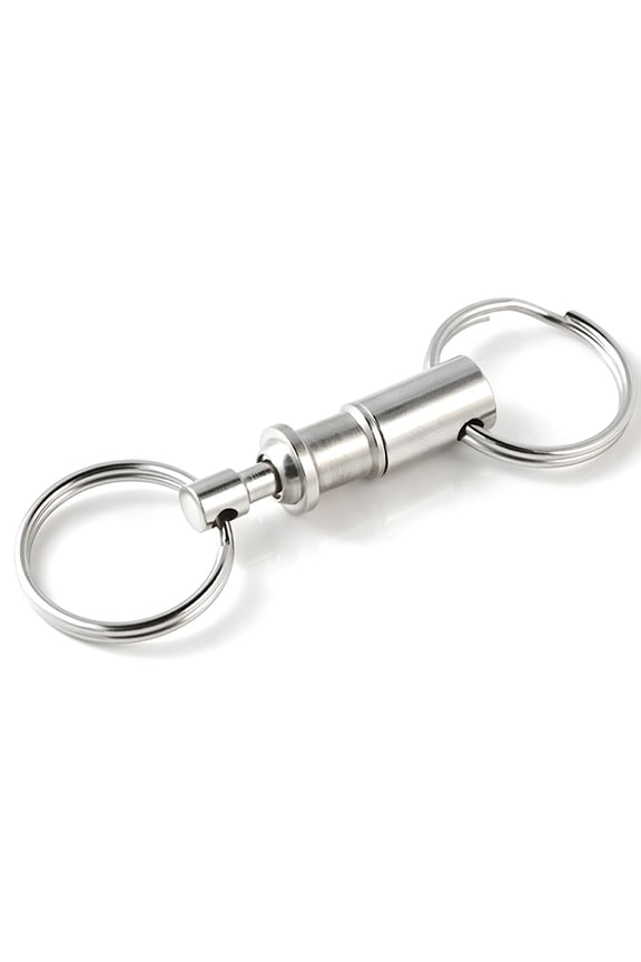 2pcs Removable Keyring Quick Release Keychain Dual Detachable Key Ring Snap Lock