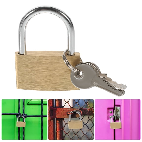 TALENO 3-Pack Keyed Padlock Medium 40mm Solid Brass Lock Security Padlock with Keys