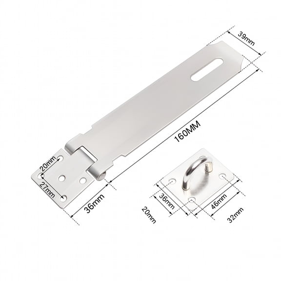 TALENO 304 Stainless Steel Padlock Hasp Door Lock Latch Bolt Security Buckle for Home Improvement 6/8/10 Inch