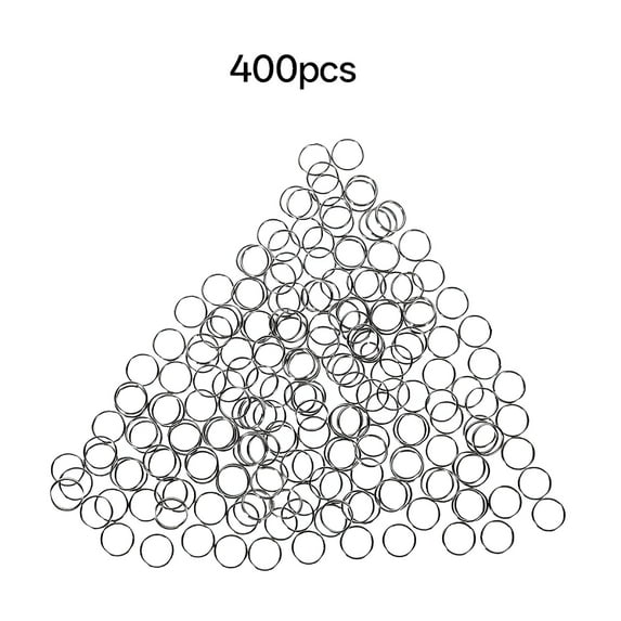 TALENO 400Pcs Key Rings Metal Small Key Rings DIY Keychain Rings Metal Round Key Rings O-shaped Rings