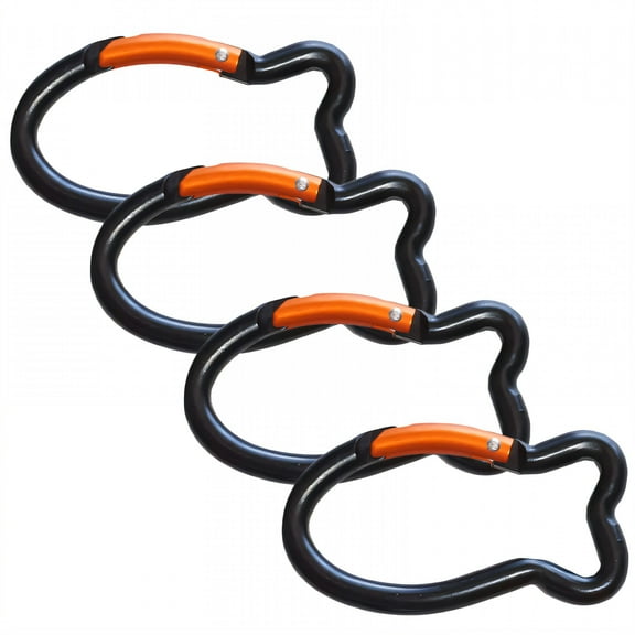 TALENO 4Pcs Carabiner Clip,Practical Utility Aluminum Alloy Small Carabiner Clip,Visual Identity 2.95"*1.61" Carabiner for Keys,Black,80N