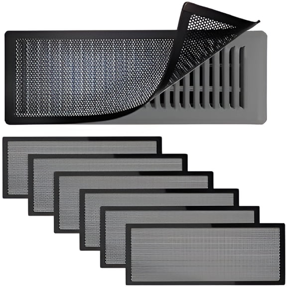 TALENO 6 PCS Magnetic Vent Covers-4x10 Magnetic Air Vent Covers with Mesh Screen for Floor/Wall/Ceiling Registers-Easy to Install,Secure Fit,Durable Design-Black