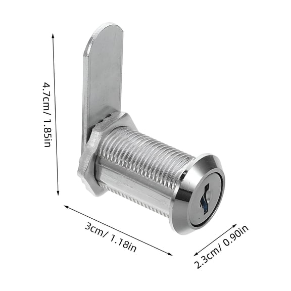 TALENO 6 Set Drawer and Cabinet Lock Locks for Kitchen Cabinets Office Silver